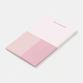 Kleurblok Monogram Blozend Pastel Bleek Roze Post-it® Notes (Schuin)