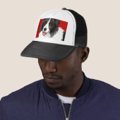 Kleurblok rand trucker pet (In situ)