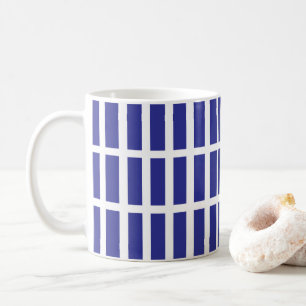 Kleurblok Stripe Blue Koffiemok