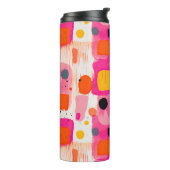 Kleurblokken Abstract patroon Mid Century Modern Thermosbeker (Gedraaid links)