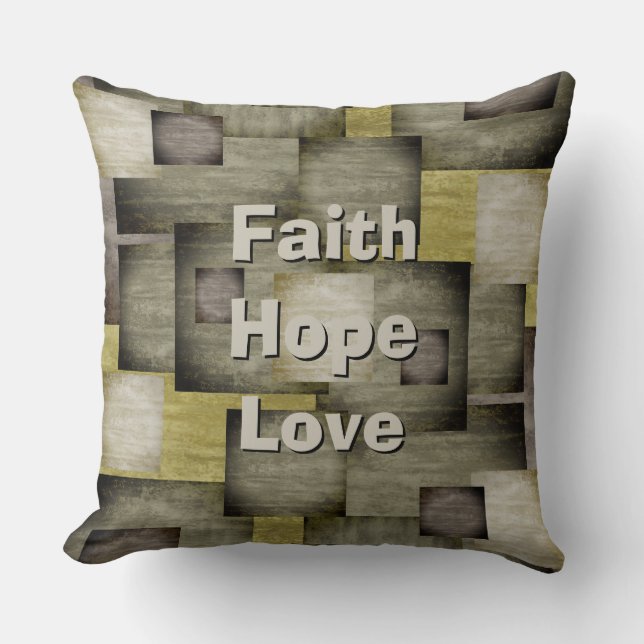 Kleurblokken herfst kussen (Voorkant)