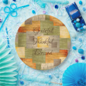 Kleurblokken herfst papieren bordje (Feest)