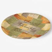 Kleurblokken herfst papieren bordje (Gekanteld)