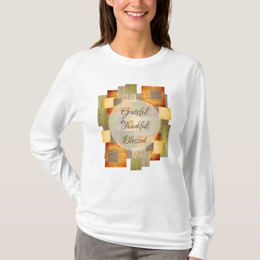 Kleurblokken herfst t-shirt (Voorkant)
