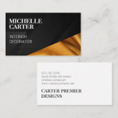 Kleurbloklijnen | goudzijde visitekaartje (Voorkant / Achterkant)