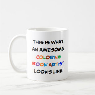 kleurboek artiest, geweldig koffiemok