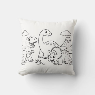 Kleurboek Kussen Dinosaur | Kinderkamer Decoratie
