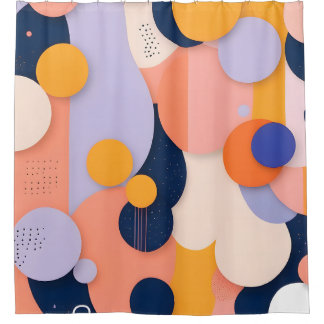 kleurbolfusie douchegordijn