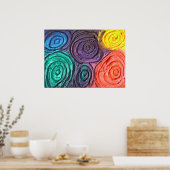 Kleurbollen klein poster (Keuken)