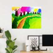 Kleurbomen van snoep - Poster van waarde (Thuiskantoor)