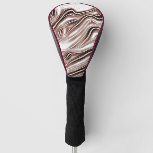Kleurbruine lange golvende sporen tegen witte acht golfheadcover
