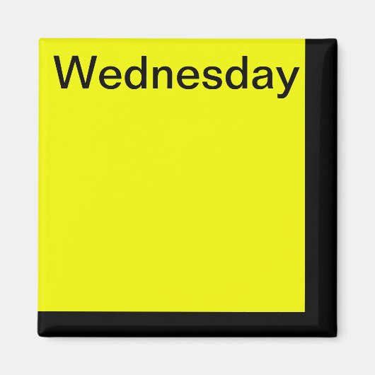 Kleurcode Dag van de Week Magneetkalender Visueel  Magneet (Voorkant)