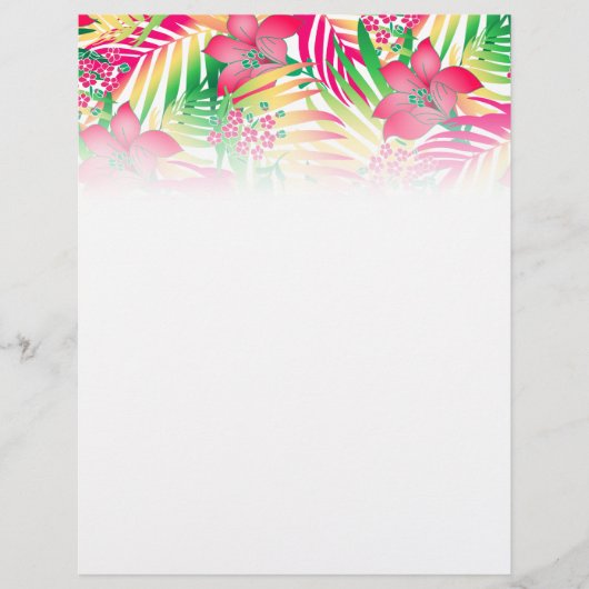 Kleurde tropische bloemen flyer (Voorkant)