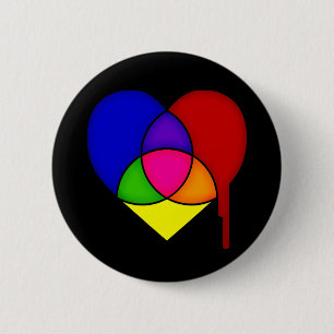 kleurdiagram hart ronde button 5,7 cm