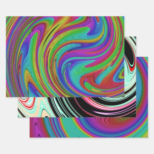 kleurdraai inpakpapier vel (Set)