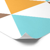 Kleurdriehoekspatroon Retro Poster (Hoek)