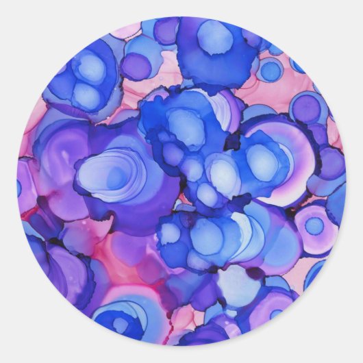 Kleurdruppels Ronde Sticker (Voorkant)