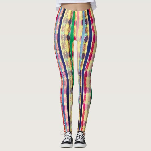 Kleuren Abstracte Leggings met meerdere kleuren (Voorkant)