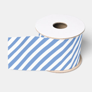  kleuren blauwe en witte diagonale strepen grosgrain lint