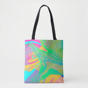 KLEUREN FLUO - Fractale Kunst - Draagtas