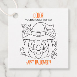 Kleuren Halloween Gift Labels