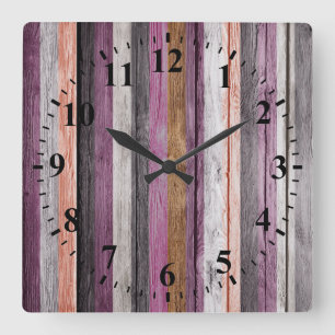 kleuren Hout Kijk uit Vierkante Klok