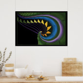 kleuren in golven poster (Keuken)