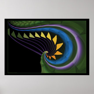 kleuren in golven poster