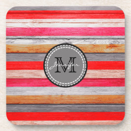  kleuren kijken naar monogram #9 onderzetter