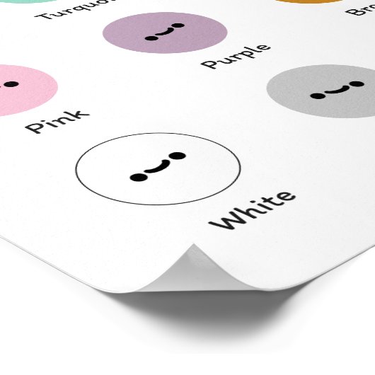 Kleuren leren poster (Hoek)