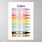 Kleuren leren poster (Voorkant)
