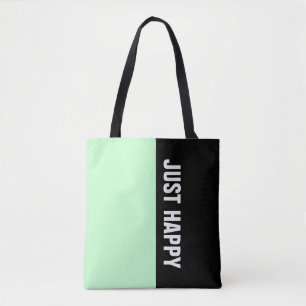 Kleuren LICHT MINT & jouw tekst Tote Bag