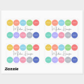 Kleuren met Hex Codes Custom Name Designer Rechthoekige Sticker (Vel)