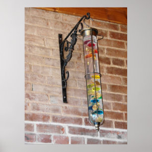 Kleuren Op Een Bakstenen Muur Poster