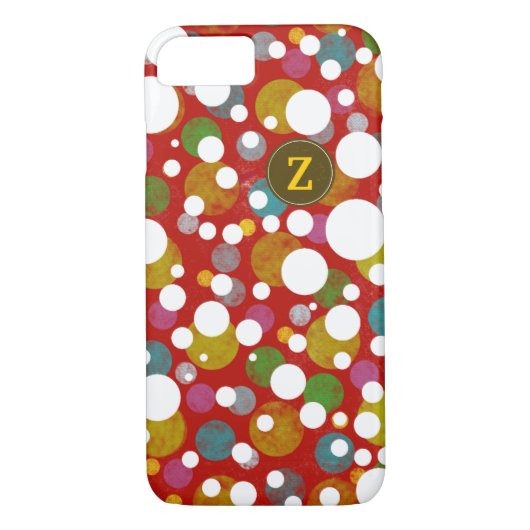 kleuren op poka-puntpatroon, aangepast Z Case-Mate iPhone Case (Achterkant)