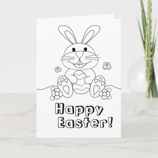 Kleuren Paas Kaart voor kinderen (Voorkant)