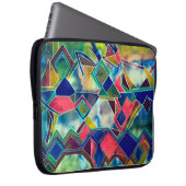 Kleuren patroon laptop sleeve (Voorkant Rechts)