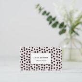  kleuren Polka dots Visitekaartje (Staand voorkant)