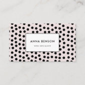  kleuren Polka dots Visitekaartje (Voorkant)