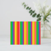 Kleuren regenboogstrips decor briefkaart (Staand voorkant)