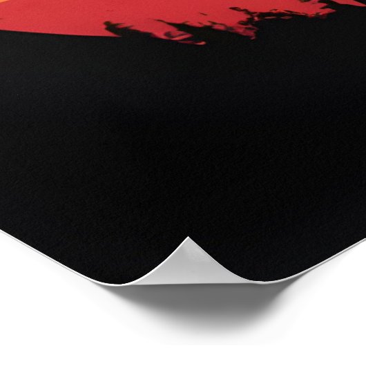 kleuren silhouet meisje poster (Hoek)