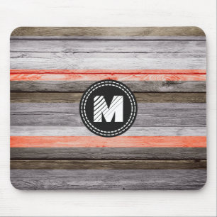 kleuren stripes wood look #5 muismat