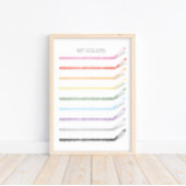 Kleuren tekenen met kleurpotloden - Educatief Post Poster