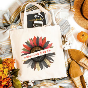 Kleuren Toevoegen Aan Mijn Leven Inspirerende Zonn Tote Bag