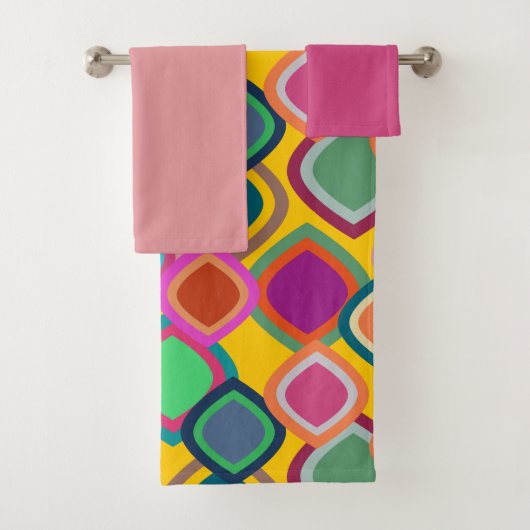 Kleuren uit de jaren '70 bad handdoek (Insitu)