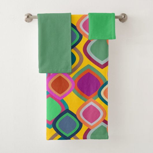 Kleuren uit de jaren '70 bad handdoek (Insitu)