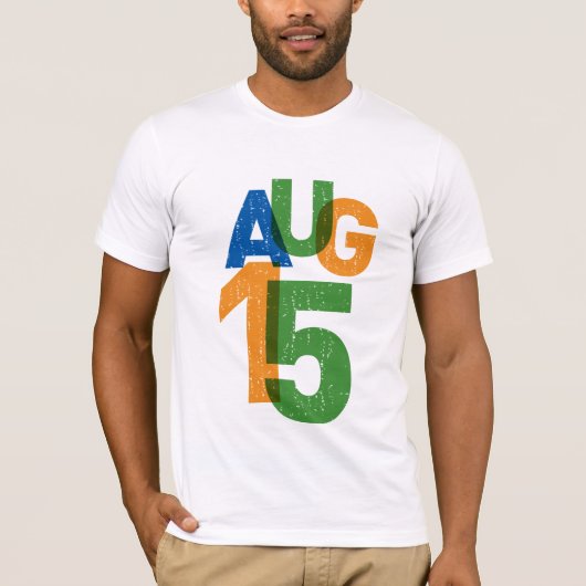 Kleuren van 15 aug. t-shirt (Voorkant)