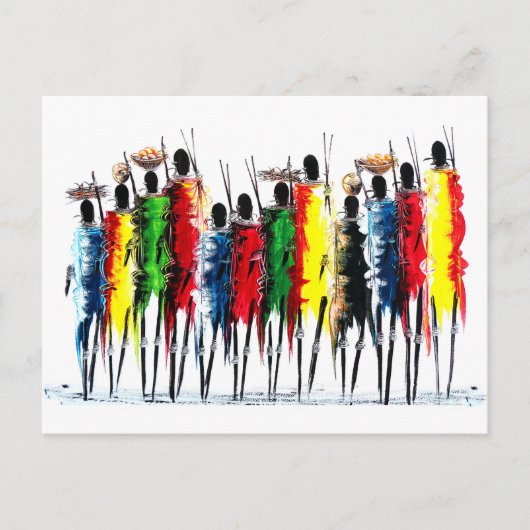 Kleuren van Afrika Briefkaart (Voorkant)