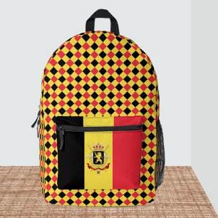 Kleuren van België rugzak, Belgische Vlag Bedrukte Rugzak