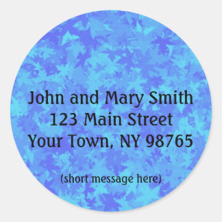 Kleuren van Blues Adreslabel Ronde Sticker